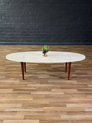 Mid-Century Modern Marble Surfboard Style Coffee Table, c.1960’s