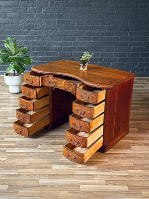 Antique English Arts & Crafts Oak Writing Desk, c.1920’s