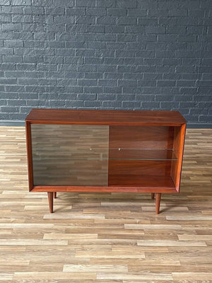 Mid-Century Modern  Walnut & Glass Bookcase, c.1960’s