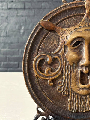 Pair of Antique Art Deco Bronze Theatrical Mask Bookends by Bruno Bach, c.1920’s