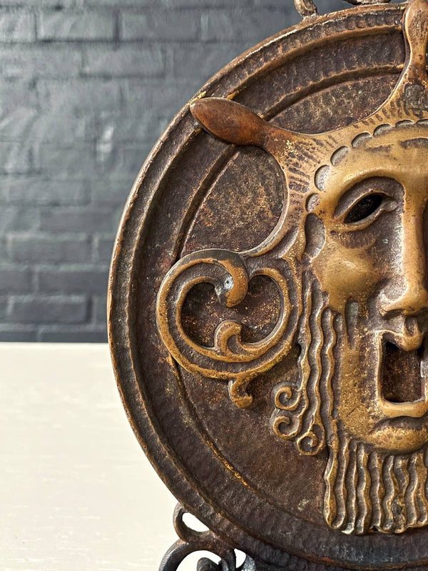 Pair of Antique Art Deco Bronze Theatrical Mask Bookends by Bruno Bach, c.1920’s