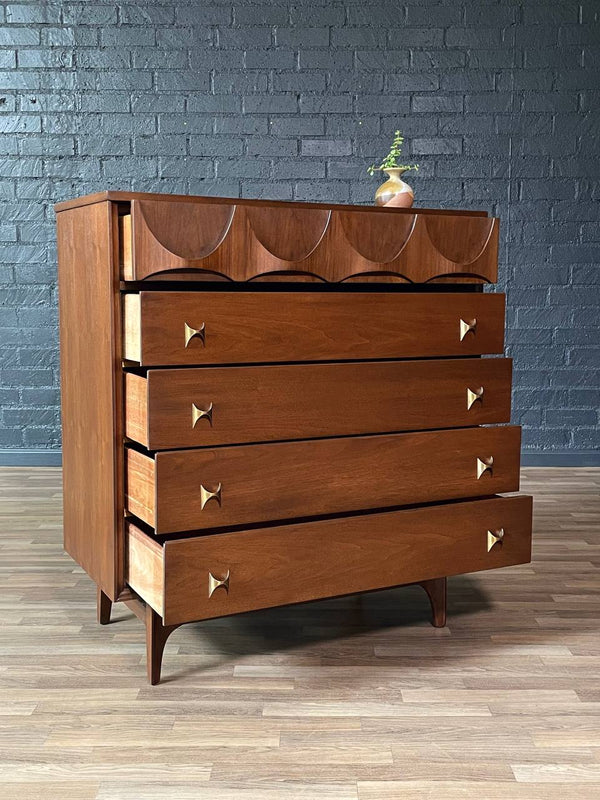 Mid-Century Modern “Brasilia” Highboy Dresser by Broyhill, c.1960’s
