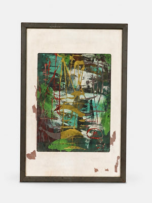 Vintage Mid-Century Modern Abstract Painting by Saul Steinlauf, c.1960’s