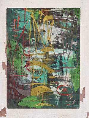 Vintage Mid-Century Modern Abstract Painting by Saul Steinlauf, c.1960’s
