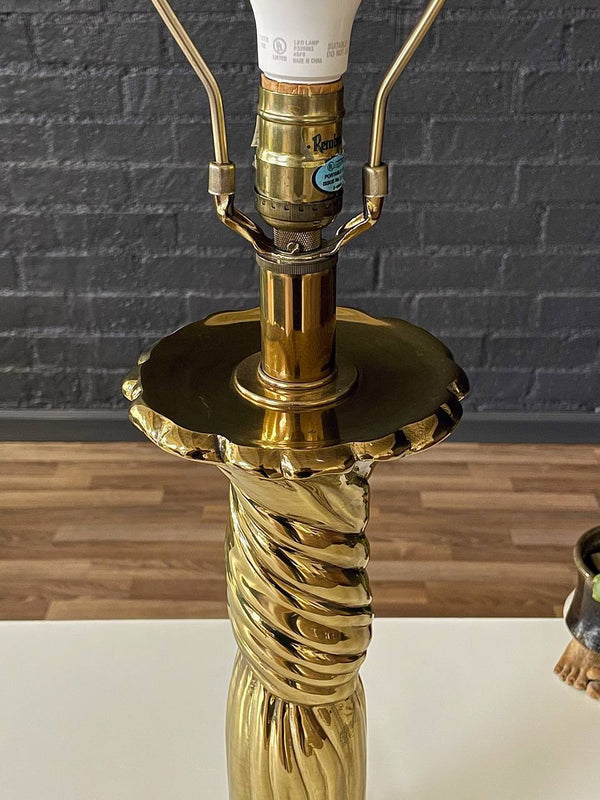 Mid-Century Modern Polished Brass Table Lamp by Rembrandt, c.1960’s