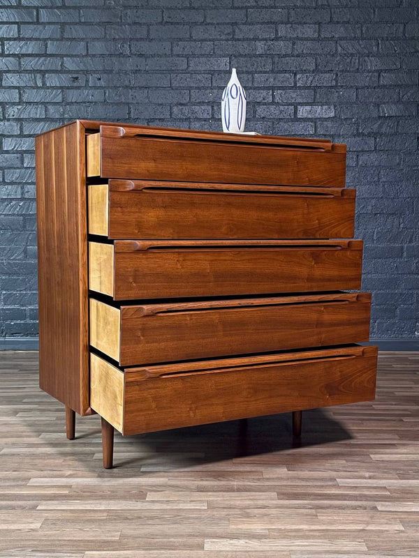 Mid-Century Modern Walnut Highboy Dresser, c.1960’s