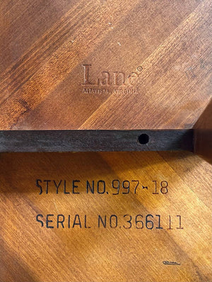 Pair of Mid-Century Modern “Rhythm” Walnut Side Tables by Lane, c.1960’s