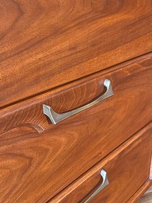 Mid-Century Modern Walnut Dresser w/ Cabinet Door, c.1960’s