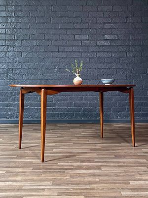 Expanding Mid-Century Modern Sculpted Walnut Floating-Top Dining Table, c.1960’s