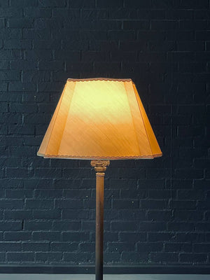 Pair of American French Neoclassical Revival Patinated Bronze Griffin Floor Lamps, c.1950's