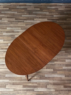Expanding Mid-Century Modern Sculpted Walnut Floating-Top Dining Table, c.1960’s