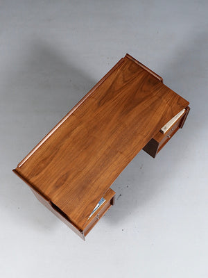 Mid Century Modern Sculpted Walnut Desk by Hooker, c.1960's