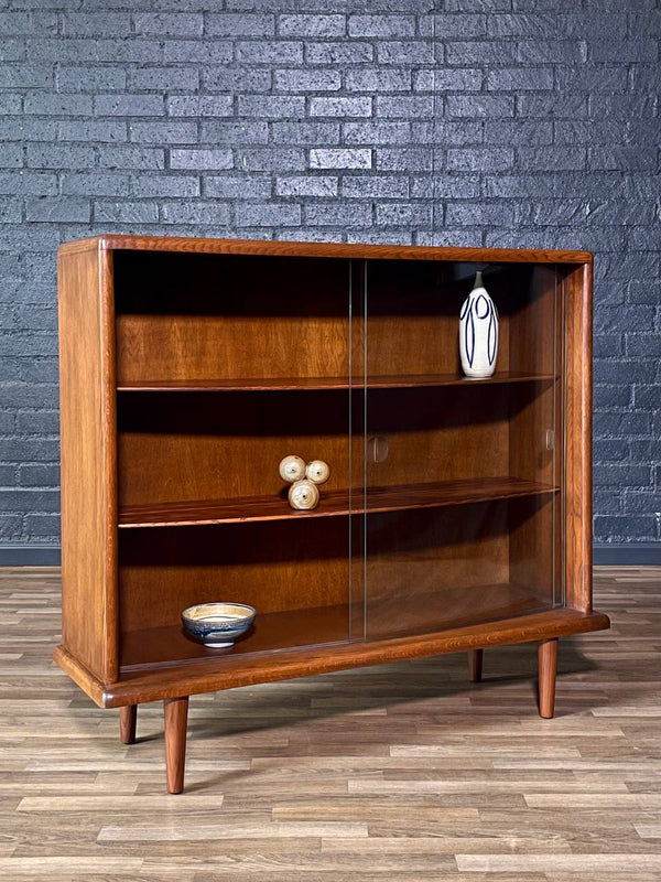 Mid-Century Modern Bow Front Bookcase Credenza, c.1960’s