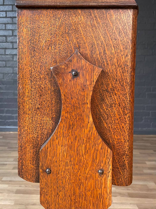 Early 1900s Art Nouveau Style Gentleman’s Shaving Grooming Stand w/ Tilting Mirror