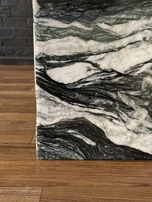 Post Modern Italian Green Cipollino Marble Side Table, c.1970’s