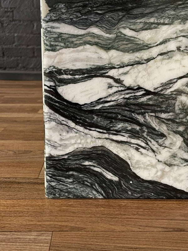 Post Modern Italian Green Cipollino Marble Side Table, c.1970’s
