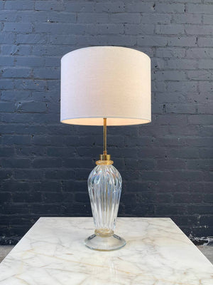 Mid-Century Modern Height Adjustable Murano Glass Table Lamp, c.1960’s