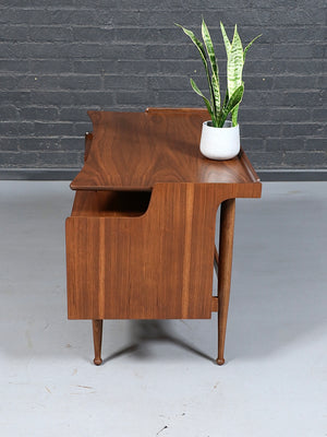 Mid Century Modern Sculpted Walnut Desk by Hooker, c.1960's
