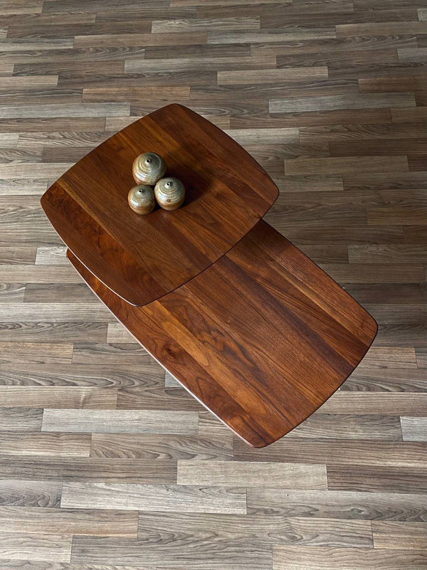 Mid-Century Modern Two-Tier Walnut Side Table by Ace-Hi, c.1960’s