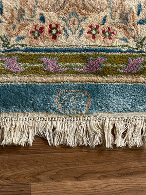 Large Vintage Hand Woven Blue Wool Persian Rug, c.1970’s