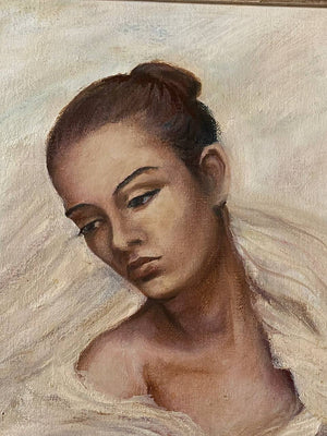 Signed Portrait Oil Painting of Ballerina, c.1980’s