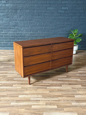 Mid-Century Modern 6-Drawer Walnut Dresser, c.1960’s