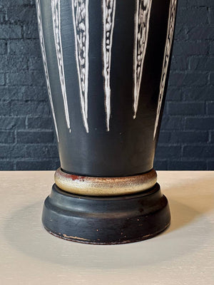 Mid-Century Danish Modern Ceramic Table Lamp by Soholm, Denmark – Signed, c.1960’s