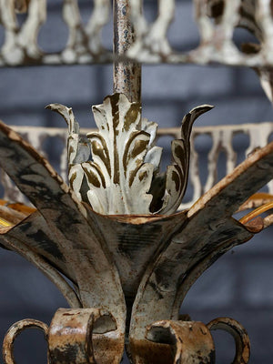 Italian Renaissance Revival Painted Iron Six-Light Chandelier, c.1940's
