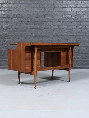 Mid Century Modern Sculpted Walnut Desk by Hooker, c.1960's