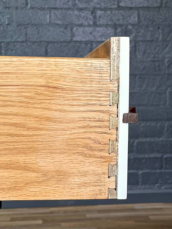 Mid-Century Two-Tone Lacquered & Walnut Night Stand, c.1960’s