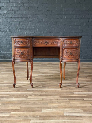 French Kidney Style Carved Writing Desk, c.1950’s