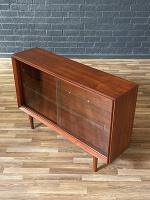 Mid-Century Modern  Walnut & Glass Bookcase, c.1960’s