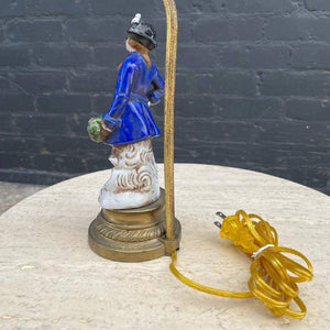 Pair of Antique Porcelain Figure Table Lamps, c.1940’s