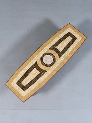 Mid Century Modern Geometric Mosaic Tile Top Coffee Table, c.1960's