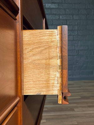 Mid-Century Modern 9-Drawer Walnut Dresser by Dixie, c.1960’s