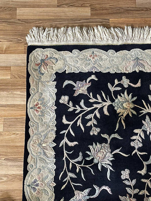 Vintage Handmade Hand-Knotted Wool Chinese  Rug by Nourison, c.1980’s