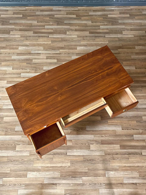 Mid-Century Modern Walnut & Cane Desk by Hooker, c.1960’s