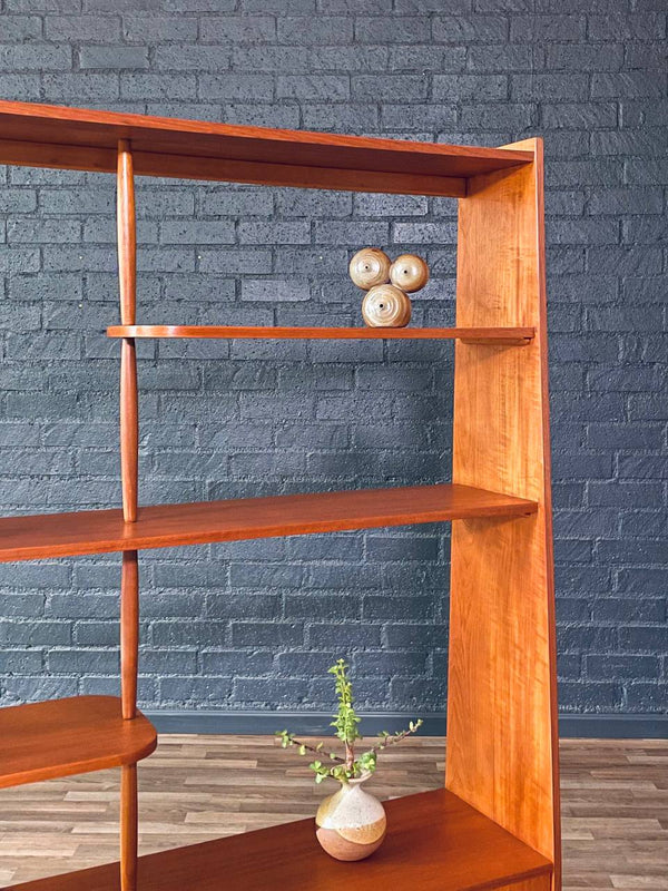 Mid-Century Modern Teak Bookshelf Room Divider Shelving Unit, c.1960’s
