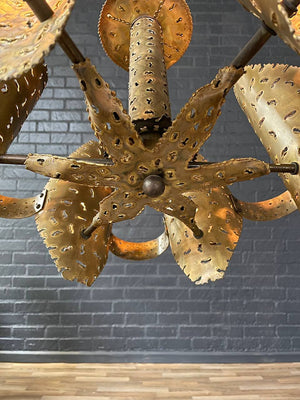 Mid-Century Modern Brutalist Chandelier by Tom Greene for Feldman, c.1960’s