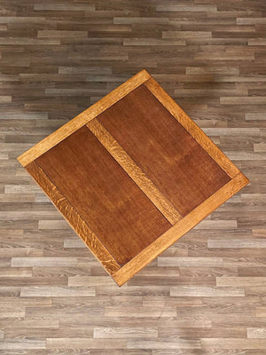 American Arts & Crafts Tiger Oak Draw-Leaf Dining Table, c.1920’s