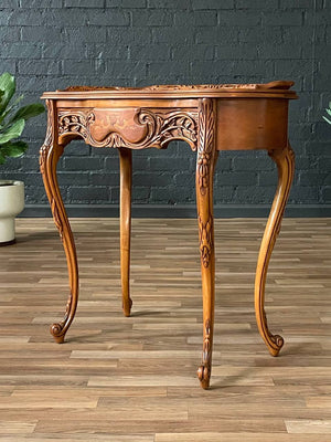 Small French Louis XV Style Inlaid Vanity Table , c.1960’s