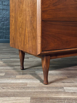 Mid-Century Modern Walnut Highboy Dresser by Unagusta, c.1960’s