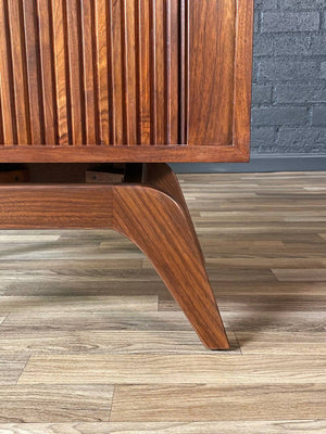 Mid-Century Modern Walnut Tambour-Door Night Stand, c.1960’s