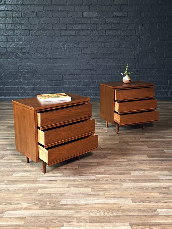 Pair of Mid-Century Modern Walnut Night Stands by Dixie, c.1960’s
