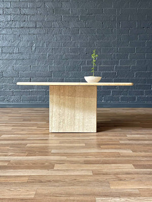 Vintage Post Modern Italian Travertine Coffee Table, c.1980’s