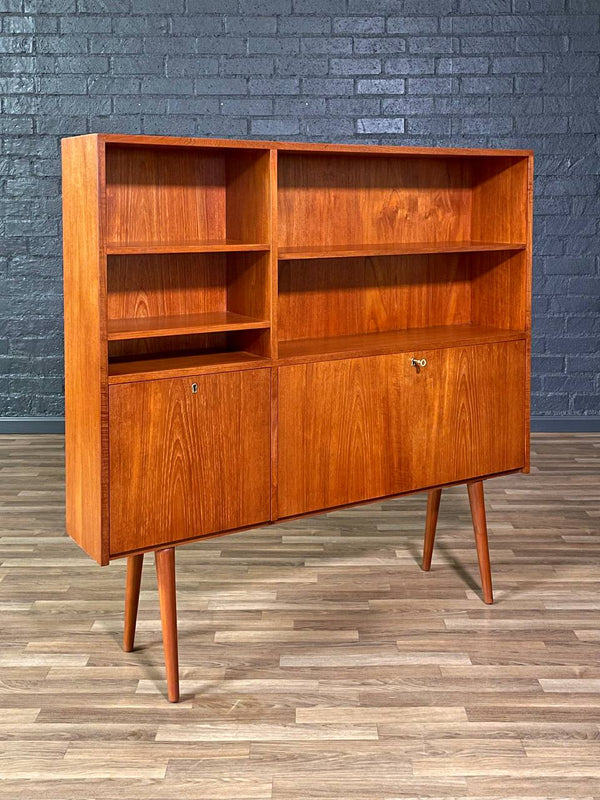 Mid-Century Danish Modern Teak Drop-Down Bookcase, c.1960’s
