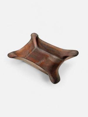 Vintage Hand-Wrought Copper Sculptural Tray by Cassel Industries, c.1960's