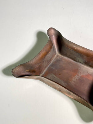 Vintage Hand-Wrought Copper Sculptural Tray by Cassel Industries, c.1960's