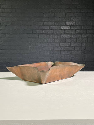 Vintage Hand-Wrought Copper Sculptural Tray by Cassel Industries, c.1960's