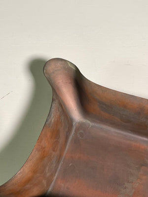 Vintage Hand-Wrought Copper Sculptural Tray by Cassel Industries, c.1960's